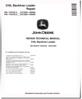 John Deere 310L Backhoe Loaders (SN: C273920-390995, D273920-390995) Repair Manual (TM13292X19)