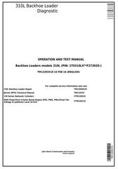 TM13293X19 - John Deere 310L Backhoe Loader (SN: F273920-) Diagnostic, Operation&Test Service Manual