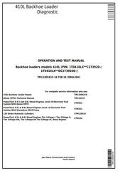 TM13305X19 - John Deere 410L Backhoe Loader (SN:273920-) Diagnostic, Operation & Test Service Manual