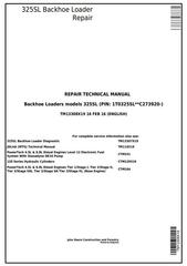 TM13308X19 - John Deere 325SL Backhoe Loader (PIN:1T0325SL**C273920-) Service Repair Technical Manual