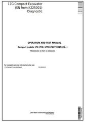 TM13325X19 - John Deere 17G (SN.from K225001) Compact Excavator Diagnistic and Test Service Manual