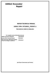 TM13349X19 - John Deere 160GLC (PIN: 1FF160GX__F055671-) Excavator Service Repair Technical Manual