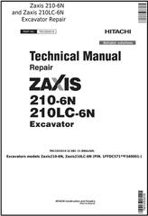 TM13353X19 - John Deere HITACHI Zaxis 210-6N and Zaxis 210LC-6N Excavator Service Repair Manual
