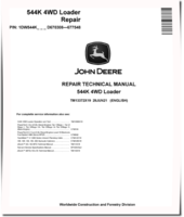 John Deere 544K (SN: D670308-677548) 4WD Loaders Repair Manual (TM13372X19)