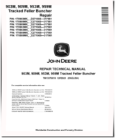 John Deere 903M, 909M, 953M and 959M Tracked Feller Bunchers Repair Manual (TM13376X19)