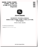 John Deere 5085M, 5100M, 5100MH, 5100ML, 5115M and 5115ML FT4 Tractors Diagnostic Manual (TM134219)