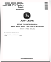 John Deere 5085E, 5090E, 5090EL and 5100E FT4 Tractors (North American Edition) Repair Manual (TM134519)