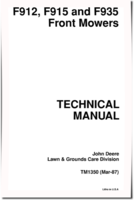 John Deere F912, F915 and F935 Front Mowers Technical Manual (TM1350)