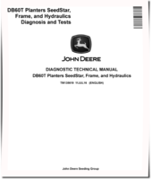 John Deere DB60T Planters SeedStar, Frame, and Hydraulics Diagnostic Manual (TM135619)