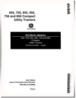 John Deere 655, 755, 756, 855, 856 and 955 Compact Utility Tractors set of Service Manuals (TM1360)