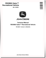 John Deere RSX860i (SN: 010001-) Gator Recreational Vehicles Technical Manual (TM138019)