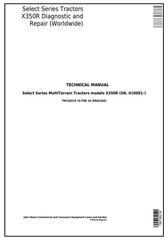 TM138219 - John Deere X350R Select Series Riding Lawn Tractors (Worldwide) Technical Service Manual