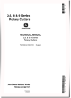 John Deere 1008, 1408, 1418, 1508, 403, 503, 506, 509, 603, 606, 609 and 709 Rotary Cutters Technical Manual (TM1394)