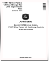 John Deere 1775NT 16 Row Planters with ExactEmerge Row Units (SN: 760100-770111) Diagnostic Manual (TM139419)