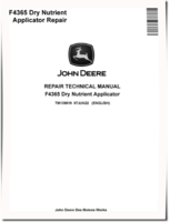 John Deere F4365 Dry Nutrient Applicators Repair Manual (TM139819)