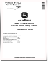 John Deere 3754G and 3754GLC Forestry Excavators Repair Manual (TM14018X19)