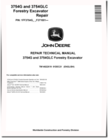 John Deere 3754G and 3754GLC Forestry Excavators (SN. from F371001) Repair Manual (TM14022X19)