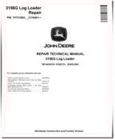 John Deere 3156G (SN. from F316001) Log Loaders Repair Manual (TM14030X19)