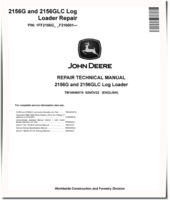 John Deere 2156G and 2156GLC Log Loaders (SN. from F216001) Repair Manual (TM14046X19)