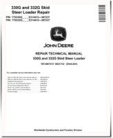 John Deere 330G and 332G Skid Steer Loaders (SN: E314413-387237) Repair Manual (TM14067X19)