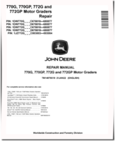 John Deere 770G, 770GP, 772G and 772GP Motor Graders (SN: C678818-680877, D678818-680877) Repair Manual (TM14079X19)