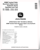 John Deere 859M Tracked Feller Bunchers (Open-Loop Hydraulic Drive) Operation and Test Manual (TM14087X19)