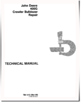 John Deere 400G Crawler Dozers Repair Manual (TM1412)