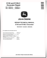 John Deere E130 and E140LC Crawler Excavators (SN. from D300003) Repair Manual (TM14153X19)