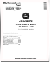 John Deere 310L Backhoe Loaders (SN. from A000001, C000001, D000001) Repair Manual (TM14157X19)