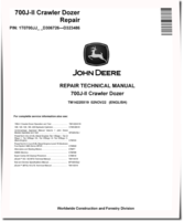 John Deere 700J-II (SN: D306726-323486) Crawler Dozers Repair Manual (TM14225X19)
