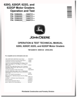 John Deere 620G, 620GP, 622G and 622GP Motor Graders (SN. from C685731, D685731) Operation and Test Manual (TM14248X19)