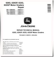 John Deere 620G, 620GP, 622G and 622GP Motor Graders (SN. from C685731, D685731) Repair Manual (TM14249X19)