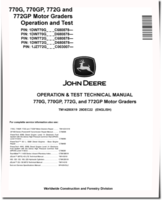 John Deere 770G, 770GP, 772G and 772GP Motor Graders (SN. from C680878, D680878) Operation and Test Manual (TM14250X19)