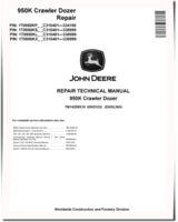 John Deere 950K Crawler Dozers (SN: C310401-338999) Repair Manual (TM14259X19)