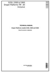 TM142719 - John Deere 525D, 530D, 536D Hay and Forage Draper Platform All Inclusive Technical Manual