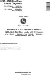 John Deere 320G, 324G Skid Steer Loader Operation & Test Technical Manual (TM14292X19)