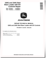 John Deere 320G and 324G Skid Steer Loaders with EH Controls (SN. from G328658) Repair Manual (TM14296X19)