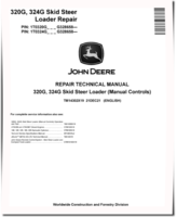 John Deere 320G and 324G Skid Steer Loaders with Manual Controls (SN. from G328658) Repair Manual (TM14302X19)