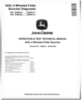 John Deere 643L-II (SN. from C690815, D690815) Wheeled Feller Buncher Operation & Test Technical Manual (TM14331X19)