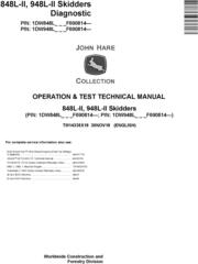 John Deere 848L-II, 948L-II Skidders Operation & Test Technical Manual (TM14335X19)