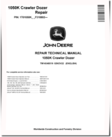 John Deere 1050K (SN. from F318802) Crawler Dozers Repair Manual (TM14348X19)