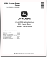 John Deere 850L (SN. from F352989) Crawler Dozers Repair Manual (TM14354X19)