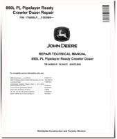 John Deere 850L PL (SN. from F352989) Pipelayer Ready Crawlers Repair Manual (TM14356X19)