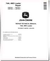 John Deere 744L (SN: from F697293, L697293) 4WD Wheel Loaders Repair Manual (TM14369X19)