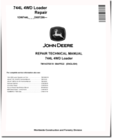 John Deere 744L (SN. from D697296) 4WD Wheel Loaders Repair Manual (TM14370X19)