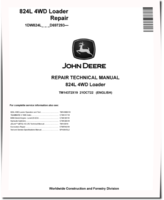 John Deere 824L (SN. from D697293) 4WD Wheel Loaders Repair Manual (TM14372X19)