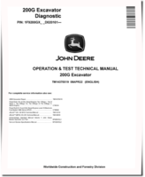John Deere 200G (SN. from D020101-) Crawler Excavators Operation and Test Manual (TM14375X19)