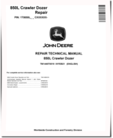 John Deere 850L (SN. from C000001) Crawler Dozers Repair Manual (TM14407X019)