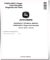 John Deere CH530 and FMWORLD 4GQ-1 Sugar Cane Harvesters Diagnostic Manual (TM144219)