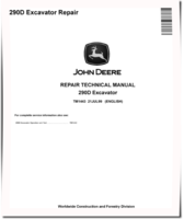 John Deere 290D Crawler Excavators Repair Manual (TM1443)